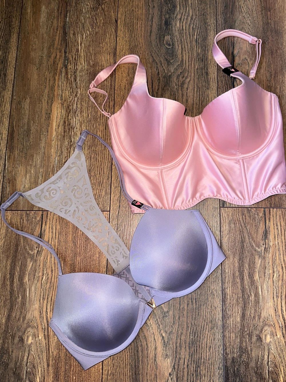 Victorias Secret Longline Bustier & Lavender Bra Set